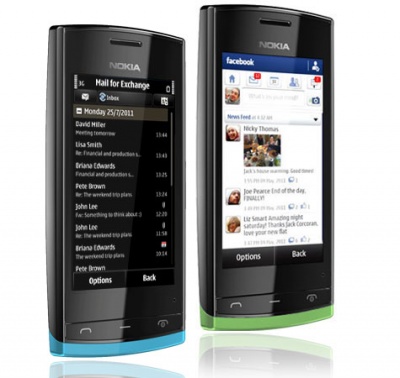 Nokia-500 features email-social two phones